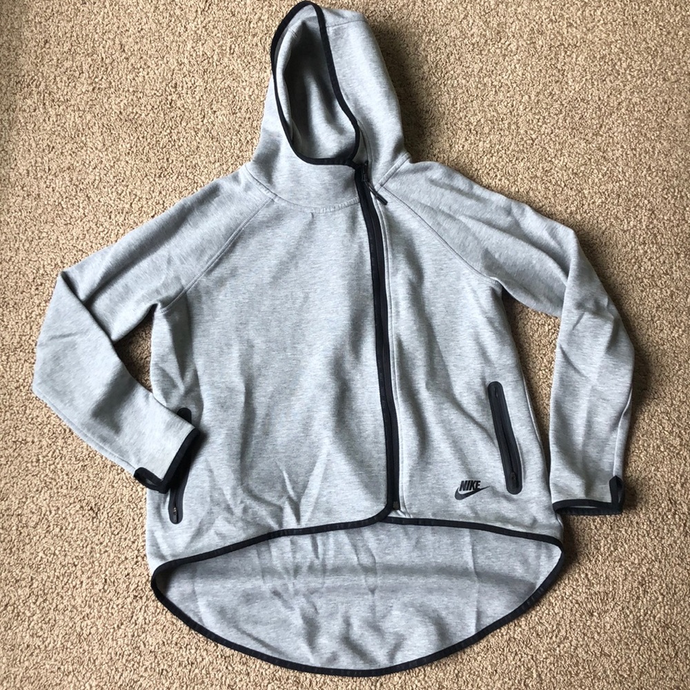 Nike High-Low Gray Zip-Up Sweatshirt